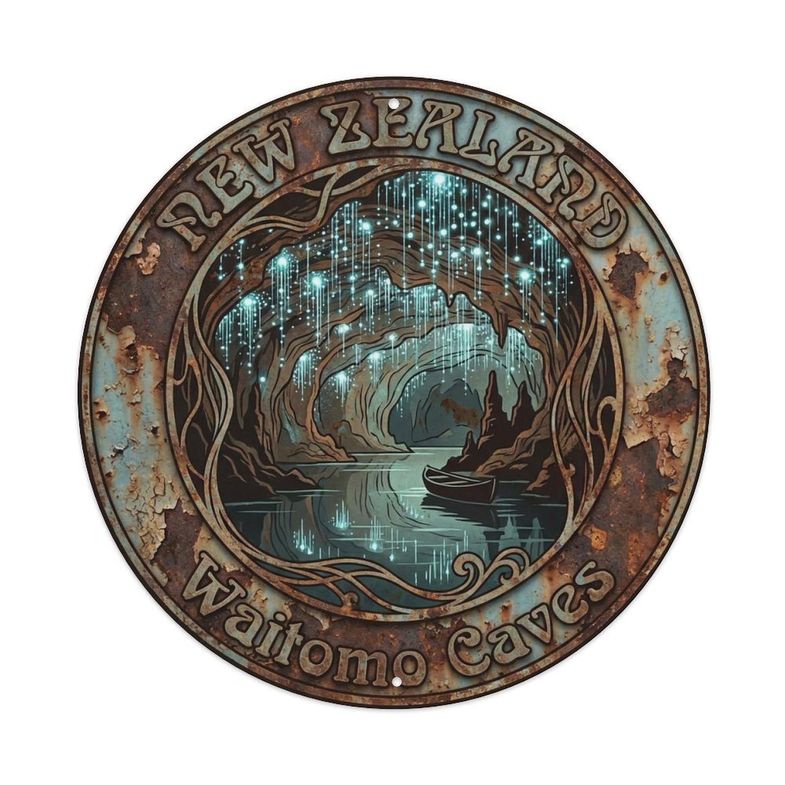 Vintage Travel New Zealand Historic Vintage Metal Tin Sign Plaque Wall Decor for Cafe, Club Bar, Office, Garden Metal Poster 8x8Inch