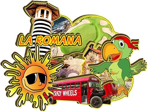 La Romana - Imán de madera para nevera, diseño de República Dominicana, monumentos 3D, recuerdos coleccionables, decoración hecha a mano