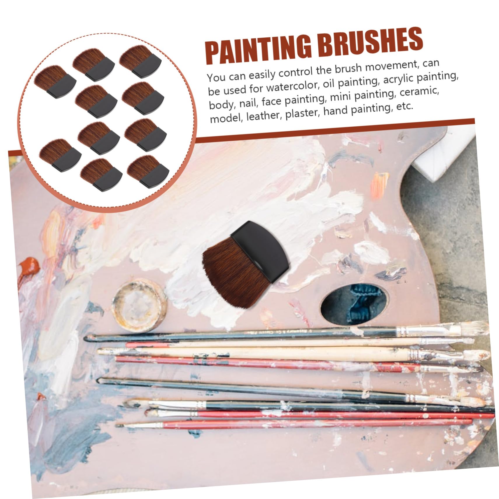 Lurrose 40pezzi Pennello Multi-funzione Professionalper Pittura Per Artisti e Setole Morbide e Assorbimento Ottimale
