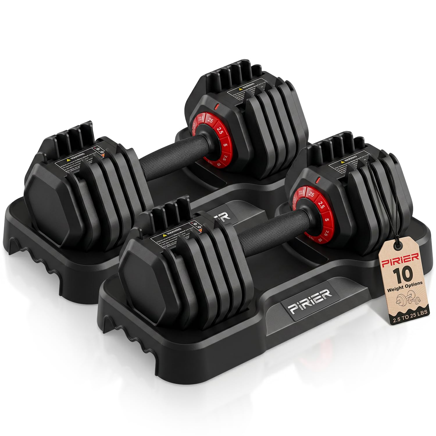 PIRIER Adjustable Dumbbell Set