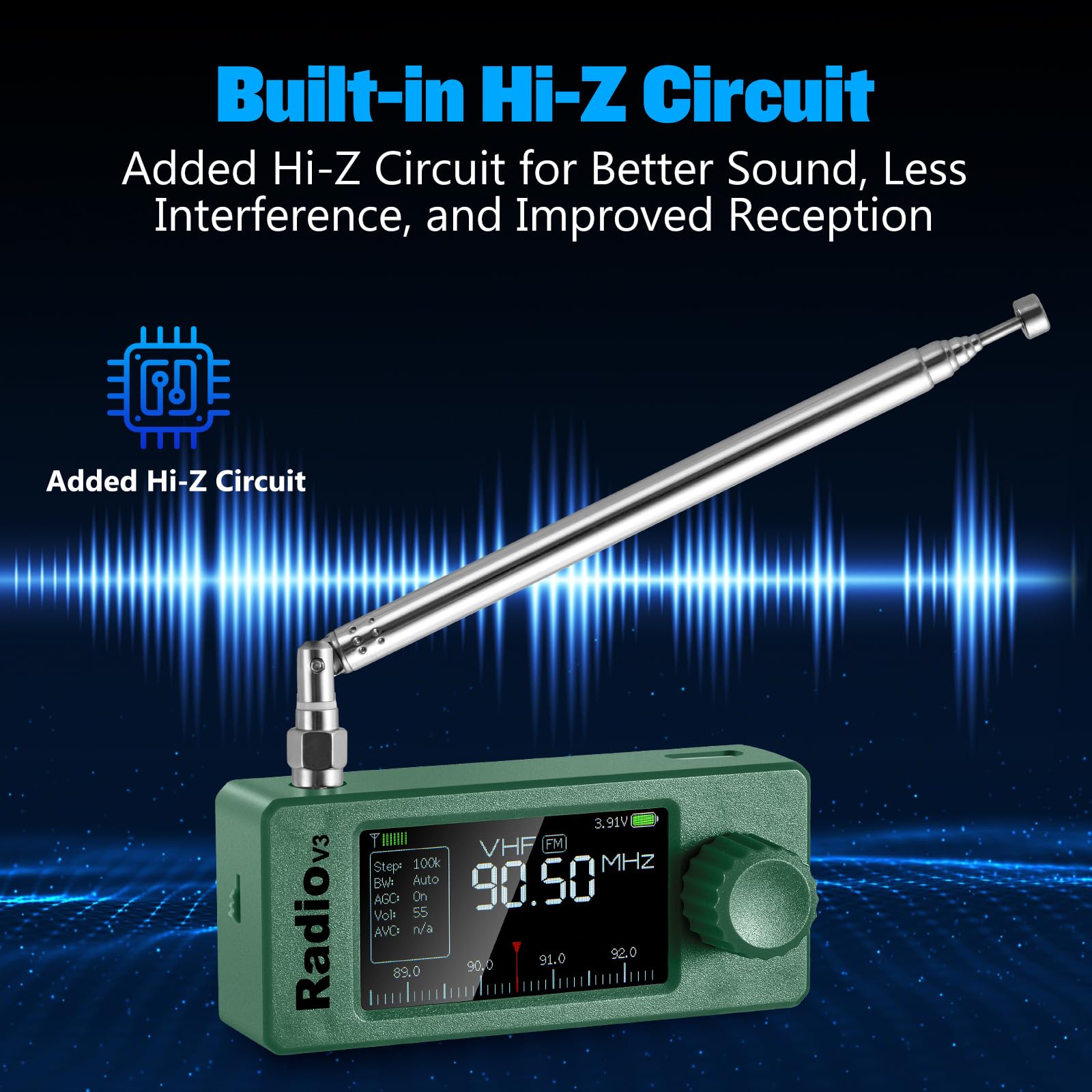 GOOZEEZOO Si4732 Mini Radio Pocket Shortwave Radio Receiver V2.23 | AM/FM/LSB/USB - View #4