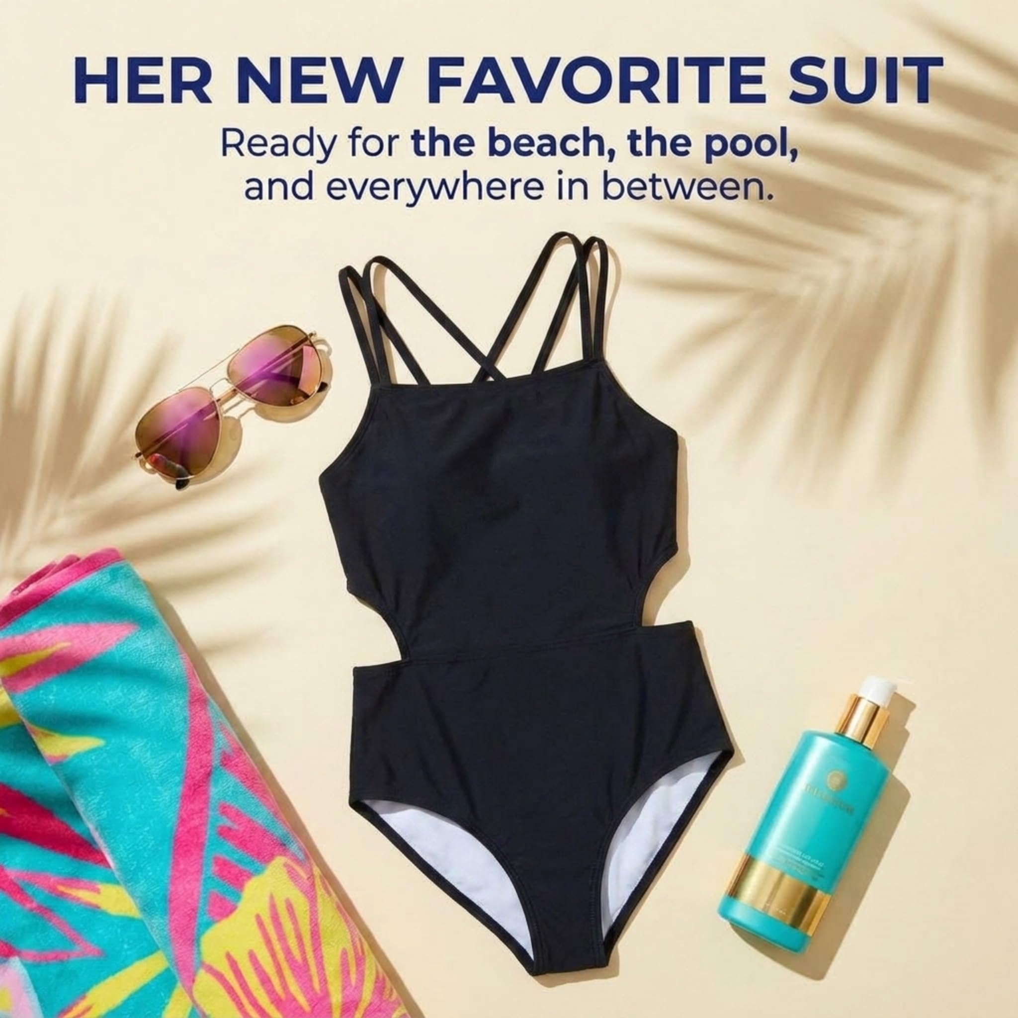 Kanu Surf Beach Girl Sport Cut-Out One Piece Swimsuit Maillot de Bain Une pièce Fille