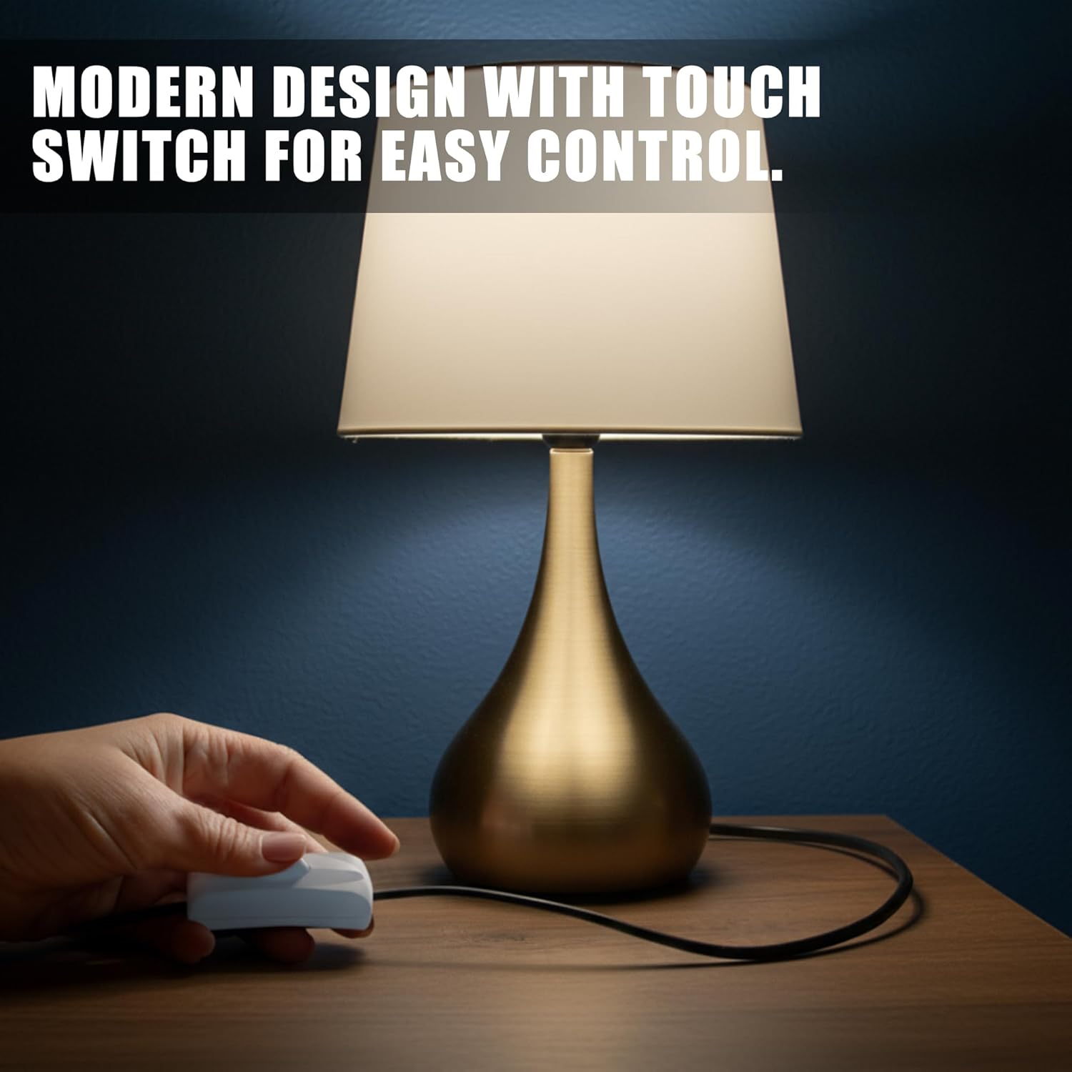 Pack of 2 White Thumb-Control Inline Power Button for Lamps and Small Devices - Dual Pole AC Switch Supports 12V to 250V, Up to 2A - Quick Wire Connect – Safe Housing for DIY Light Fix