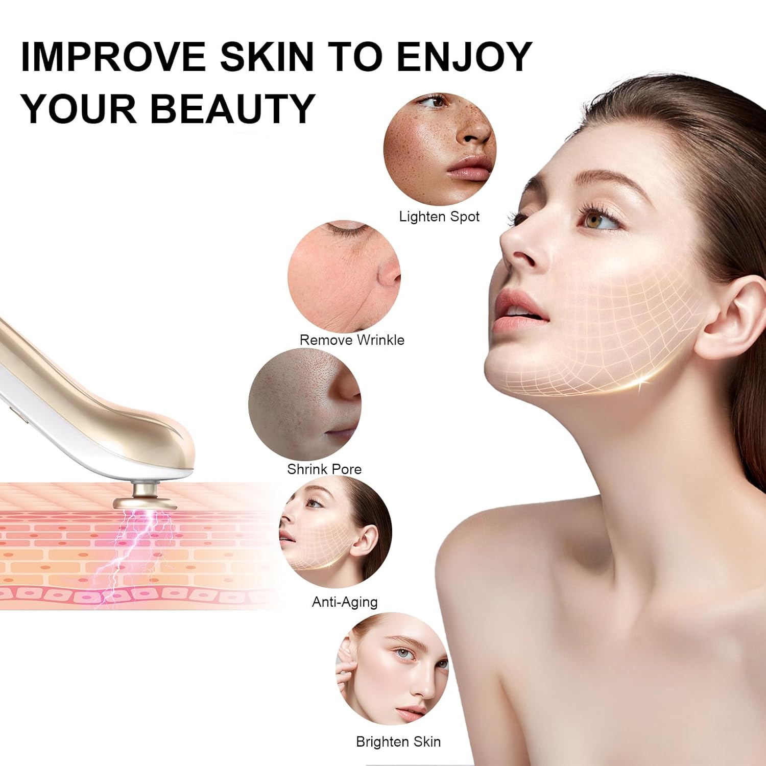 Plasma Face Device, Plasma Skin Device, Plasma Facial Device, Ozone Facial machine, Acne Machine for Face for Acne Removing, Anti-Wrinkle,Brightening,Tightening