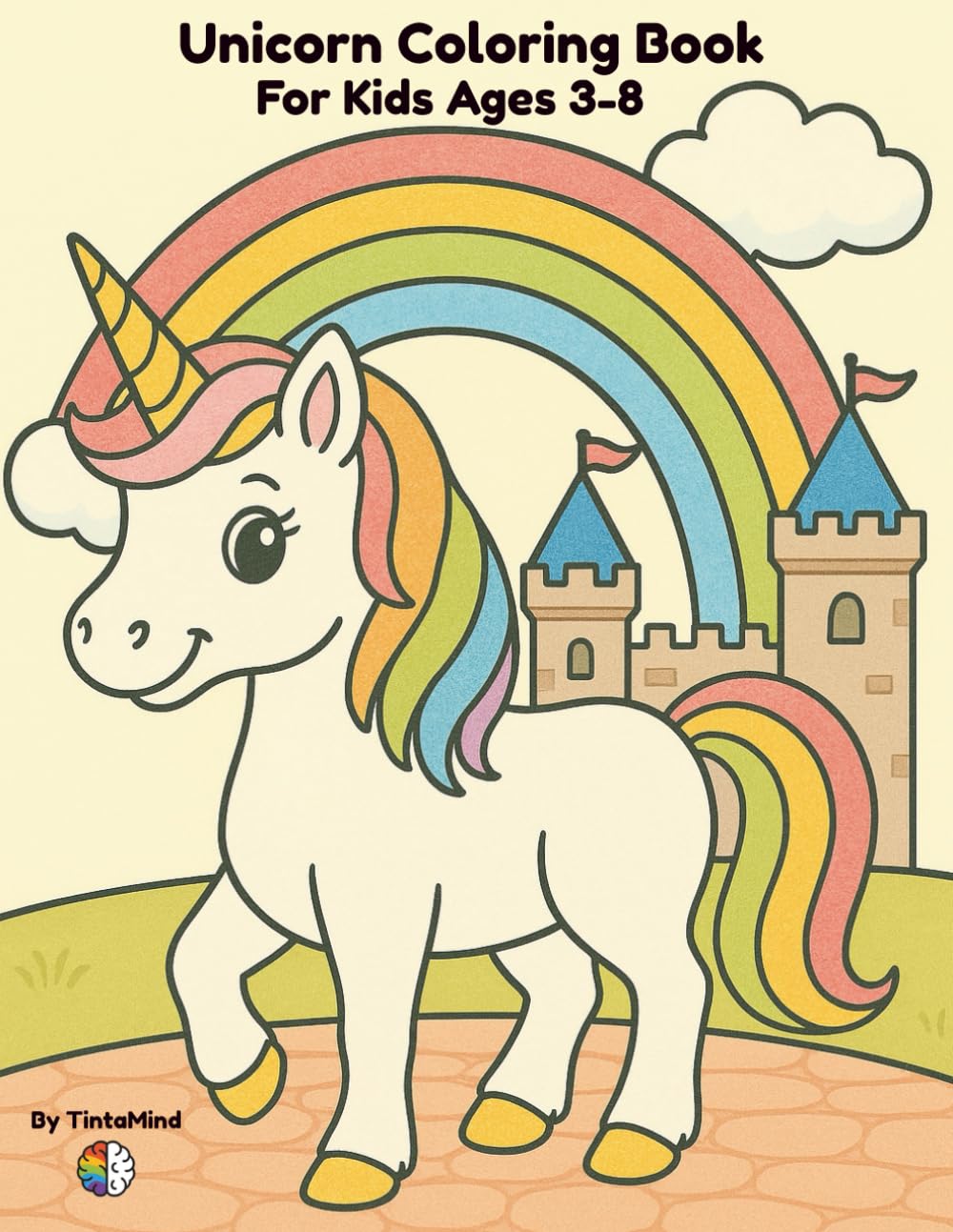 Unicorn Coloring Book for Kids Ages 3-8: Big and Easy Unicorn Coloring Pages for Kids | 8.5x11 Inches, 80 Pages | 40 Unique Unicorn Scenes