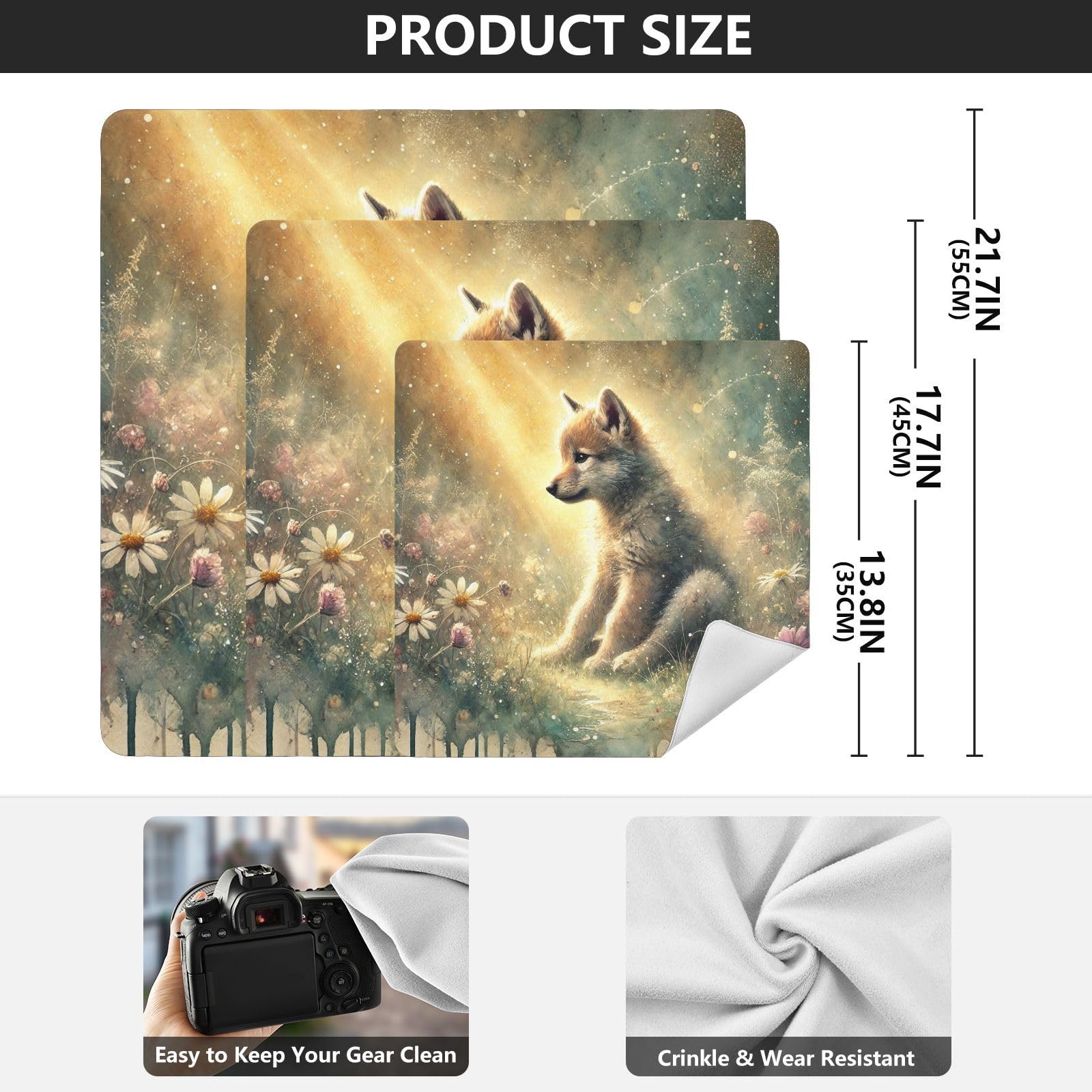 Sunlit Wolf Cub Golden Protective Wrap 13.8