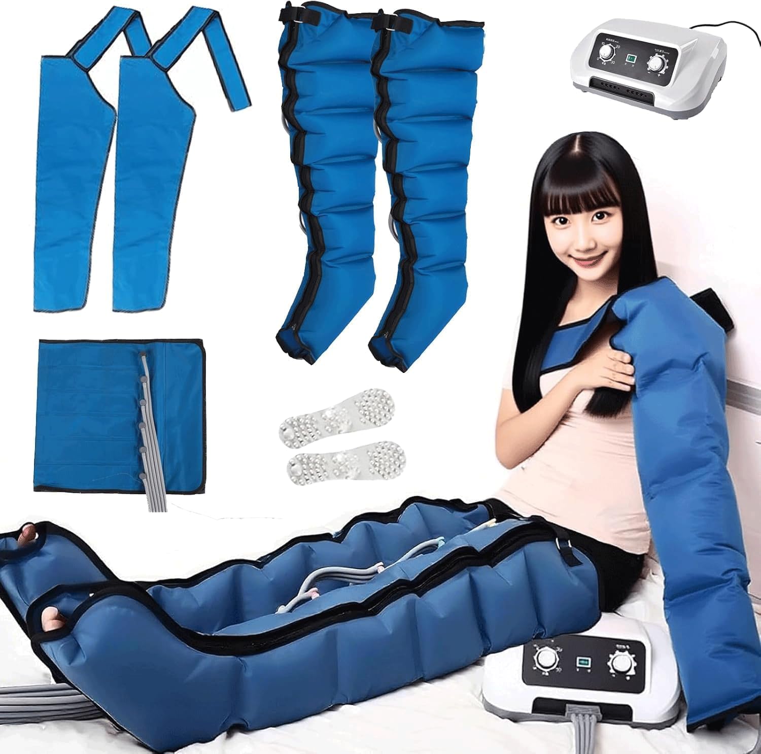 Bottes Pressothérapie 6 Chambre Xxl, Pressotherapie Jambes Et Ventre Et Bras, Pressothérapie Machine De Drainage Lymphatique De Pression D'air Pour Appareil Circulation Sanguine Bras