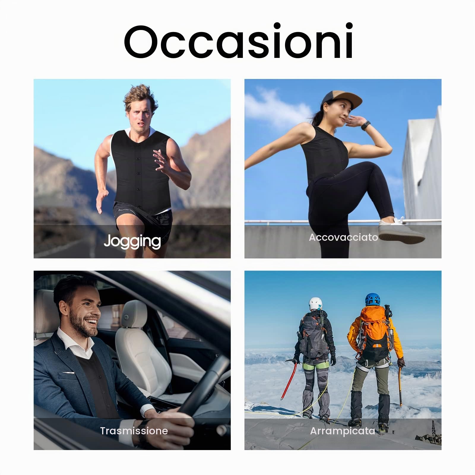 Gilet di protezione antipuntura da uomo, vestibilità stretta, scollo a V, senza maniche, con 5 bottoni, per polizia, protezione di sicurezza