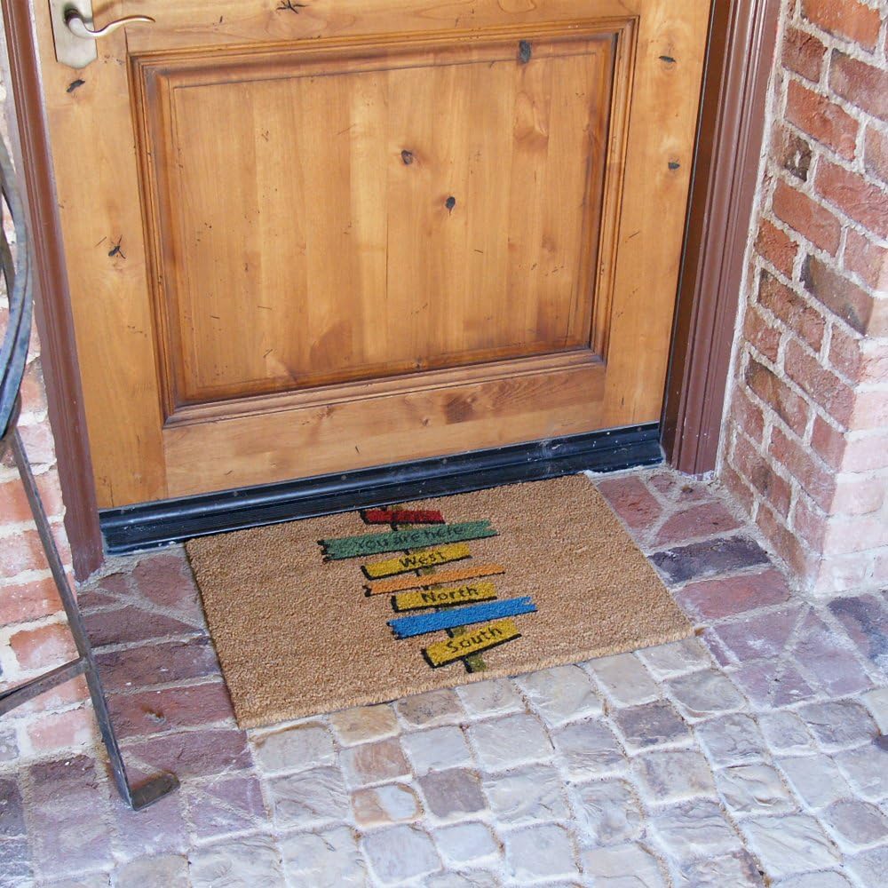 Rubber-Cal Need Direction? You are Here Funny Doormat, 18 x 30-Inch
