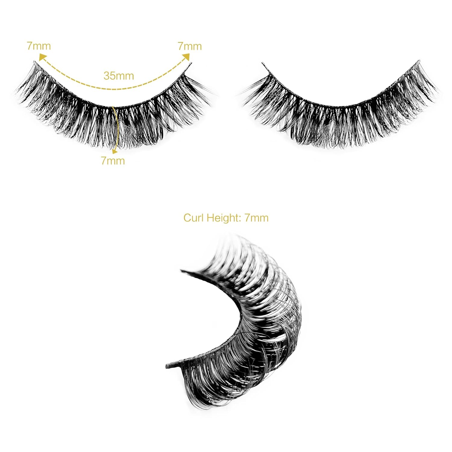 Russian Strip Volume Curl Lashes That Look Like Extensions 10 Pairs Pack with 30 Pcs Self-adhesive Lash Strips on Applicator, New Concept Natural Look No Glue Faux Mink False Eyelashes Set (Style 3)