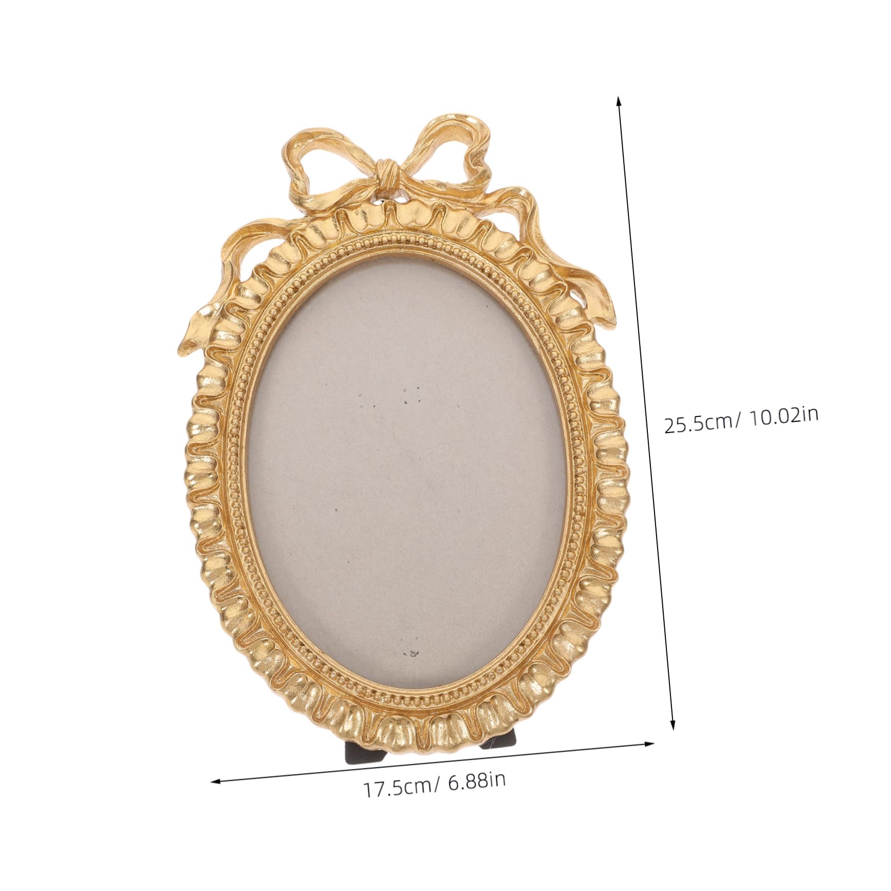Goldener Elegant Kunstharz mit Bilderrahmen aus Ovaler Schleife Romantisch für Wand und Tischdeko für Zuhause und Hochzeiten
