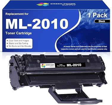 Compatible Toner Cartridge Replacement for Samsung ML-2010 ML-2010D3 2010D3 Black High Yield to use for ML-2010 ML-2010R ML-2510 ML-2570 ML-1610 ML-2571N SCX-4521F 4321 Printers 1-Pack