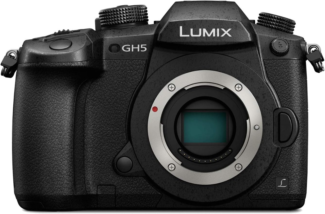 Panasonic LUMIX GH5 4K Digital Camera, 20.3 Megapixel Mirrorless Camera with Digital Live MOS Sensor, 5-Axis Dual I.S. 2.0, 4K 4:2:2 10-Bit Video, Full-Size HDMI Out, 3.2-Inch LCD, DC-GH5 (Black)