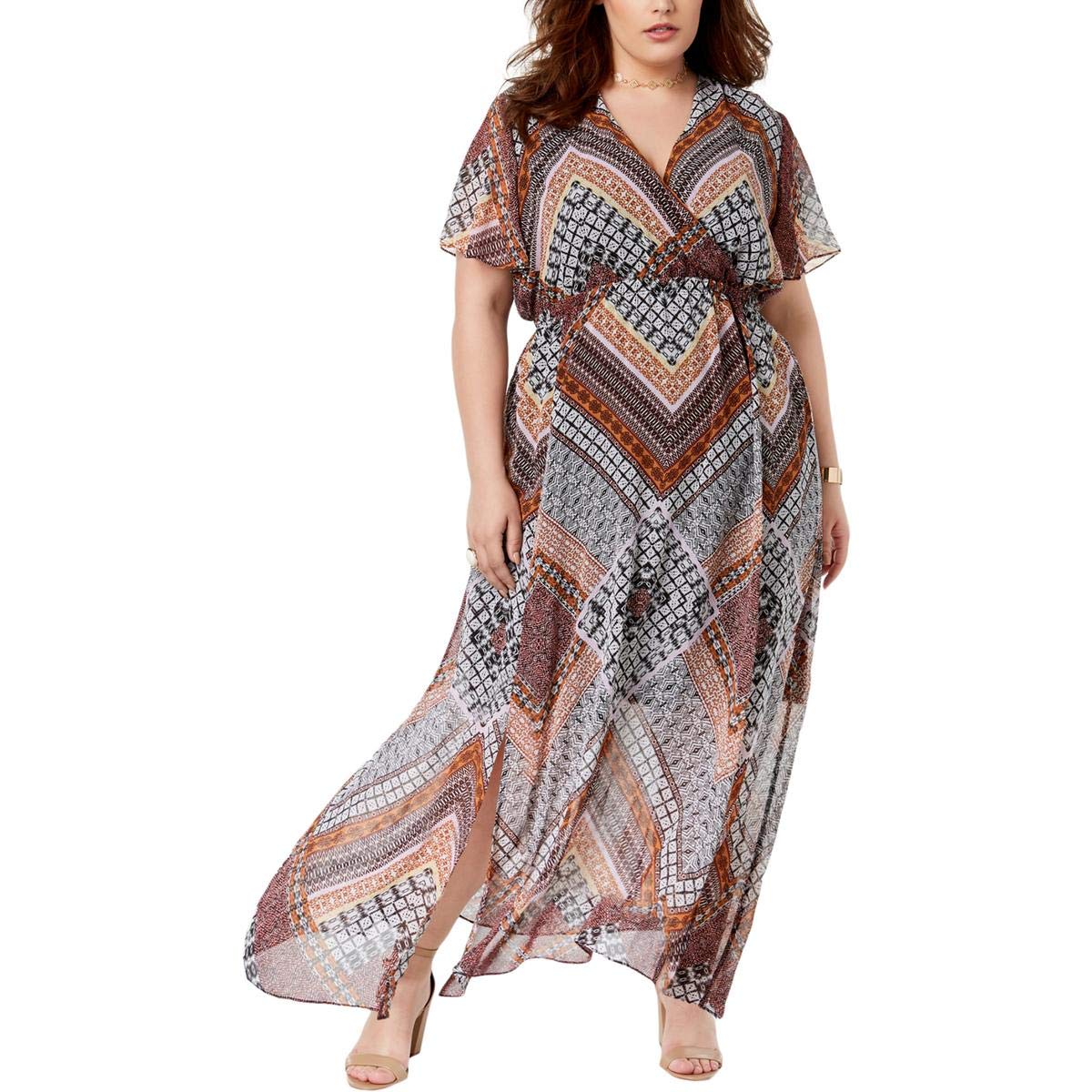 INC International Concepts Women's Plus Printed Maxi Dress