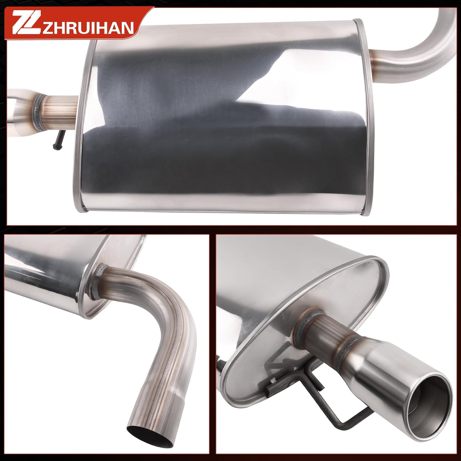409 Stainless Steel Exhaust Muffler Compatible for 2011-2016 Explorer 3.5L V6, Repklace OE :103194 EPA