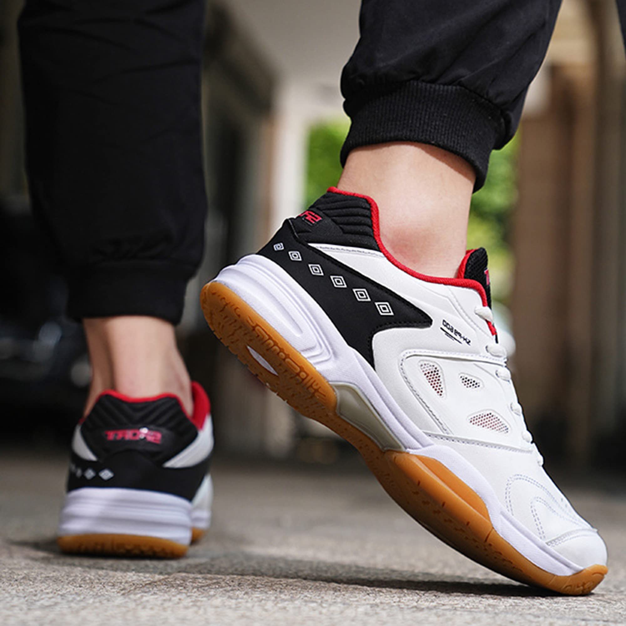 SDEQA Zapatillas De Bádminton para Hombre Y Mujer Zapatillas De Pista Cubierta Ligeras Y Cómodas