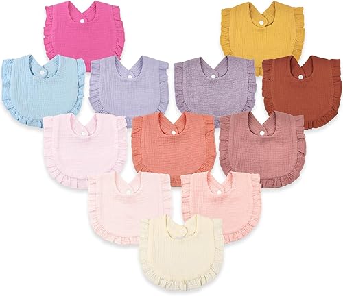 Miniatura 13 de Baberos de muselina para bebé para babeo y dentición Baberos para babeo de recién nacido para bebé niña o niño