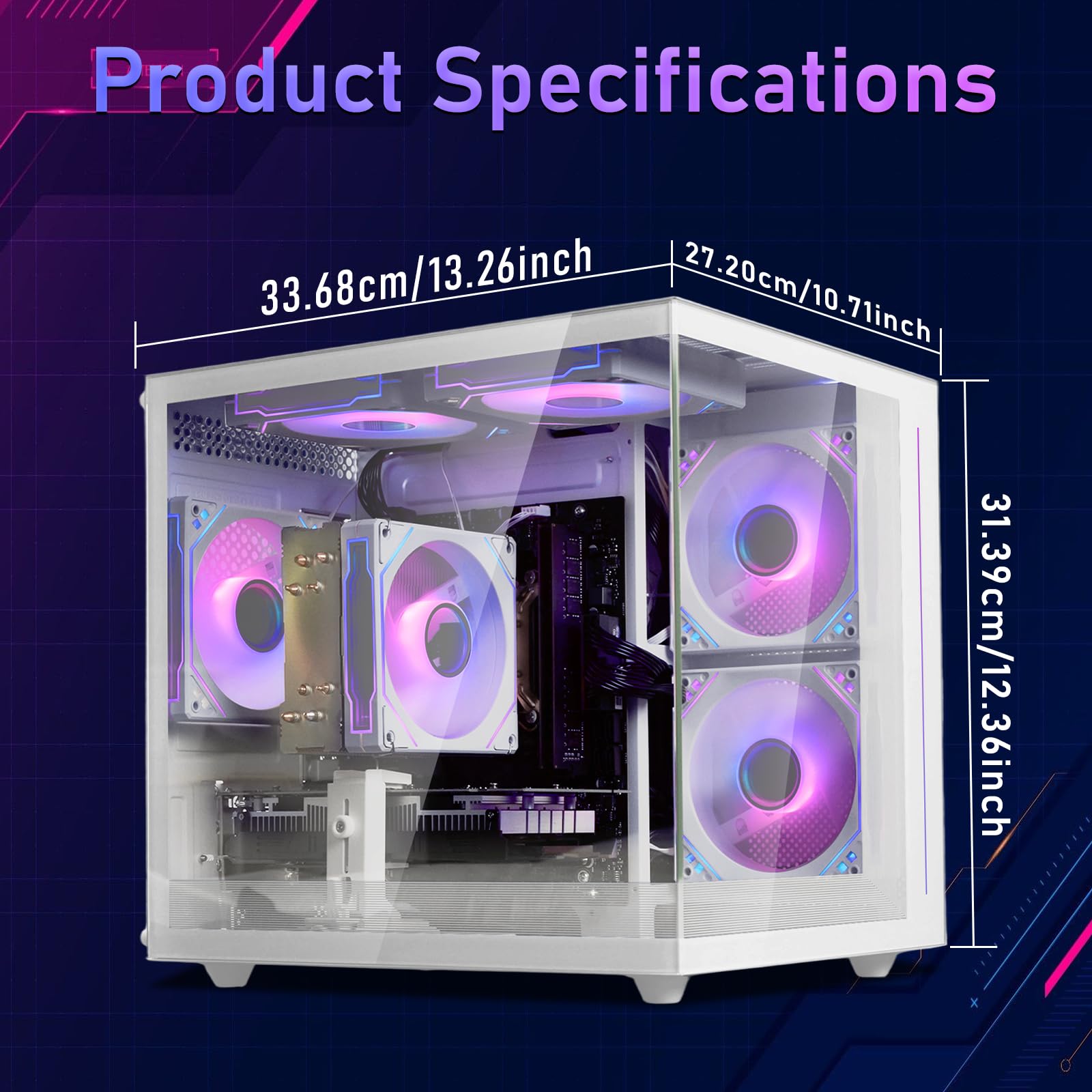 Suevery Ryzen 7 Gaming PC - White Prebuilt Bundle -5