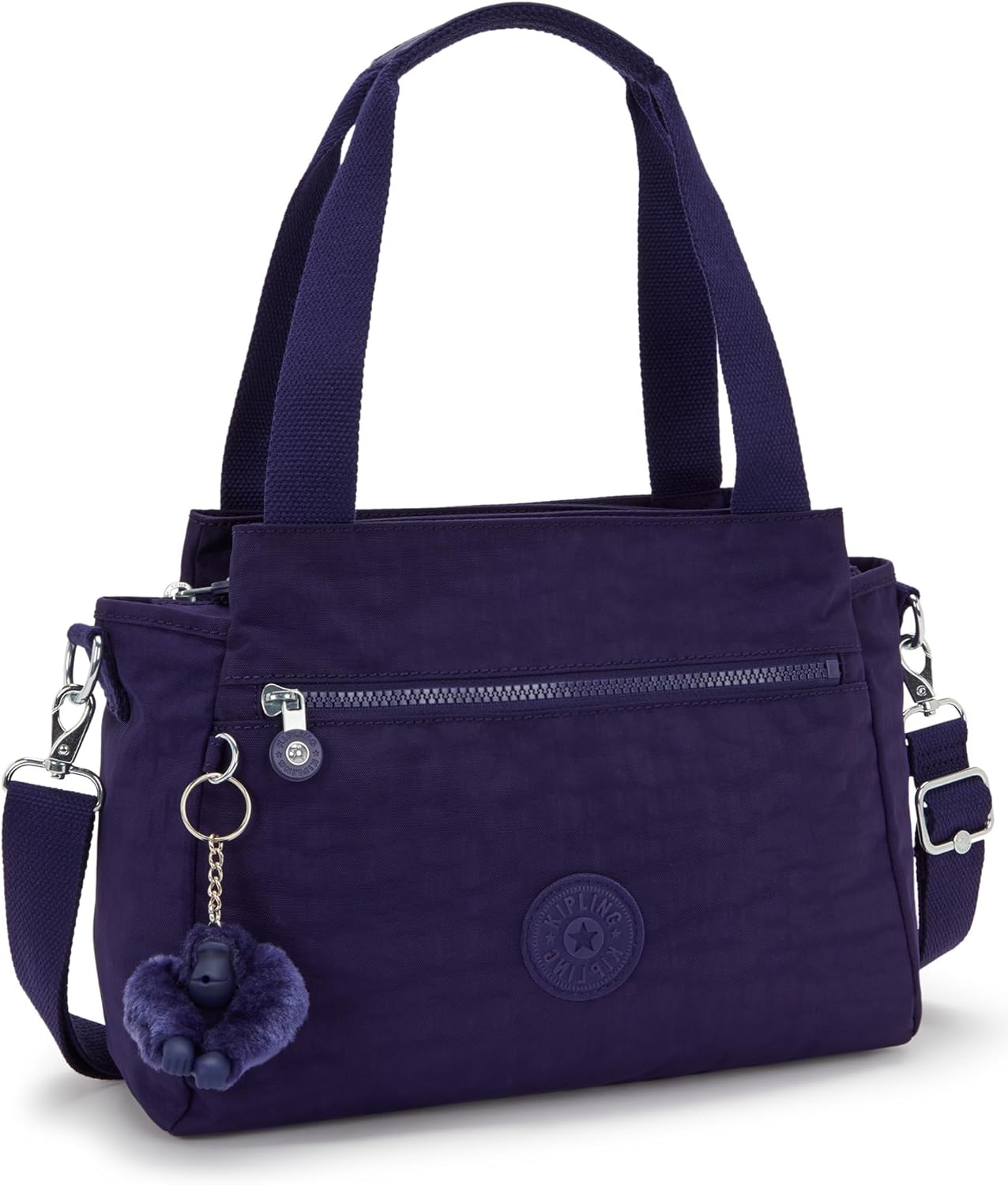 Kipling Women's Elysia Crossbody Bag, Lightweight, Multi-Compartment Magnetic Snap Pockets, Shoulder Bag – Moonlit Blue - Image 4