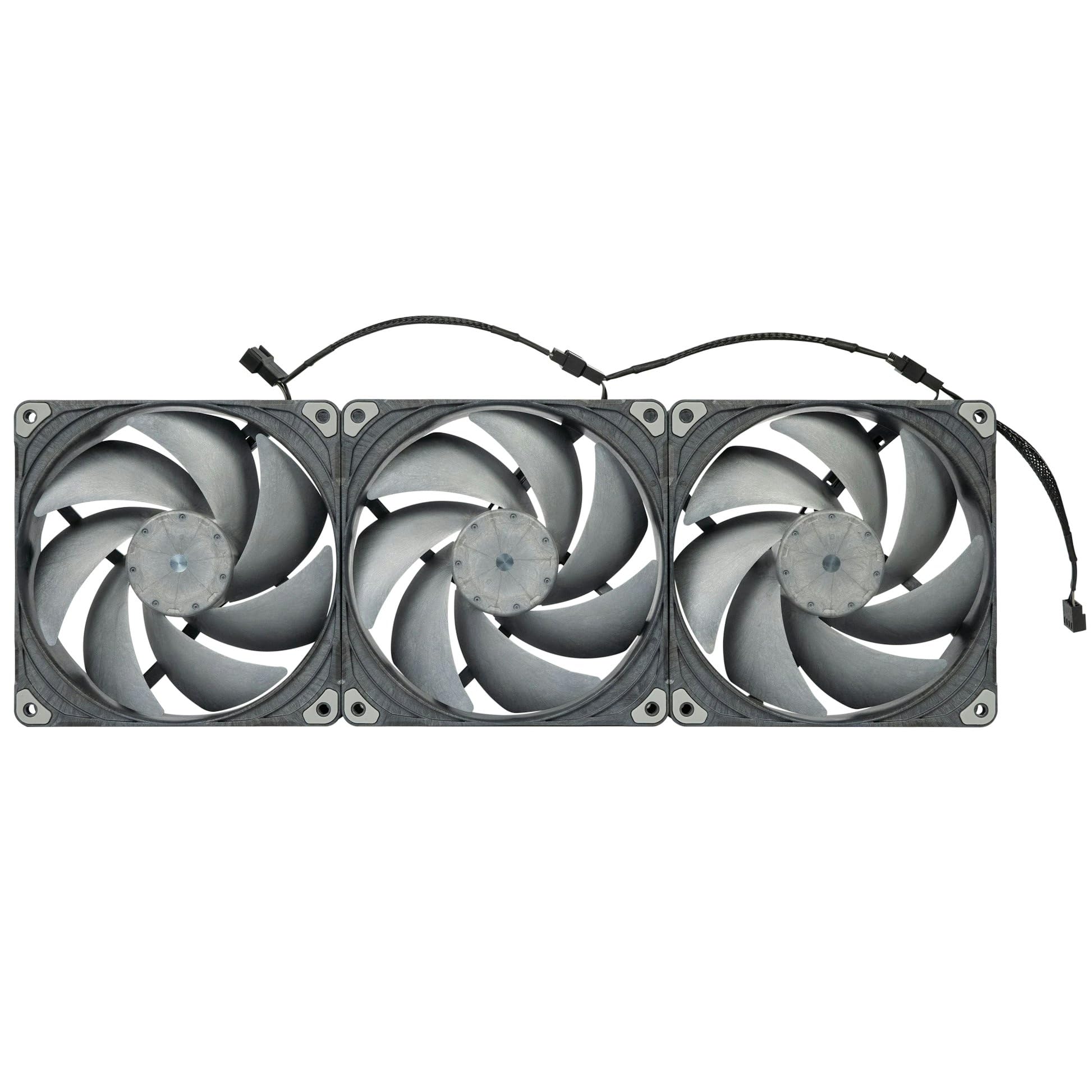 Phanteks T30-140 PWM-Lüfter Set mit 3 Stück 140 mm Fans Schwarz | Leistungsstarke Kühlung für PC-Gehäuse & Radiator