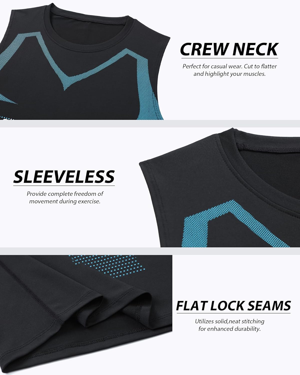 Mens Tank Tops,Sport Running Dry Fit Gym Shirt, Wicking Athletic Mesh Breathable Muscle Tee Workout Sleeveless Shirts