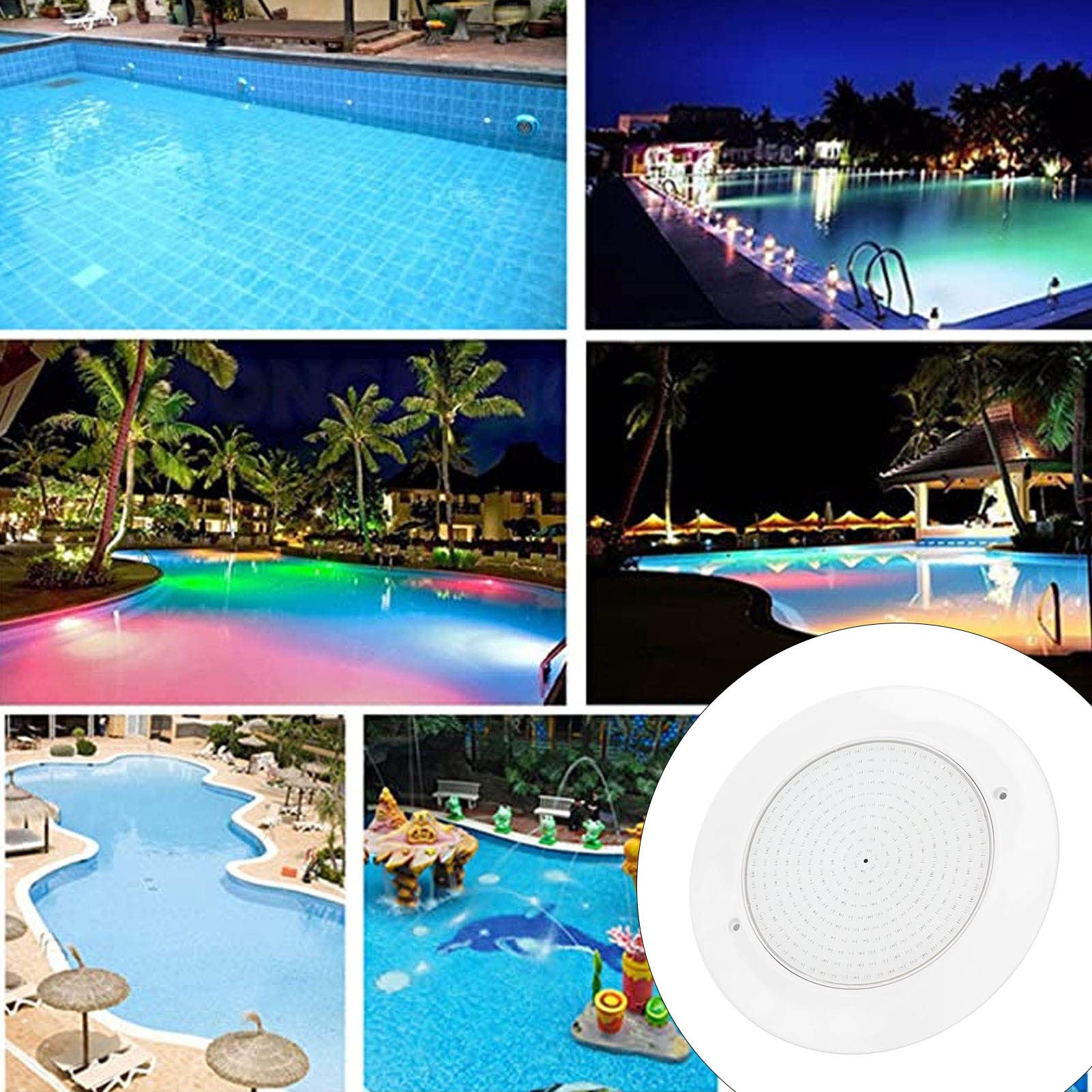 wasserdichte RC-Unterwasserbeleuchtung, RGB-Schwimmbadlicht mit Fernbedienung für Gartenbrunnen, IP68, Steuerbox Im Lieferumfang Enthalten