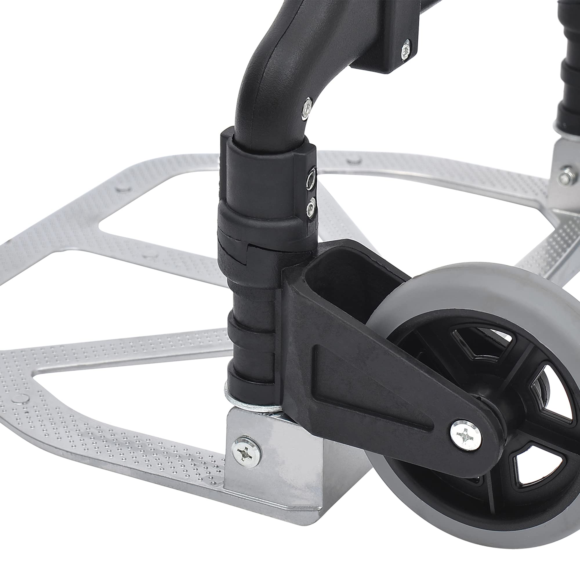 HOMCOM Chariot Diable Léger Télescopique Charge 70kg Aluminium Argent-Noir