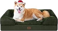 Vista 19 de EHEYCIGA - Cama ortopédica para perro grande, impermeable, de espuma viscoelástica y espuma tipo caja de huevos, bordes elevados, antideslizante