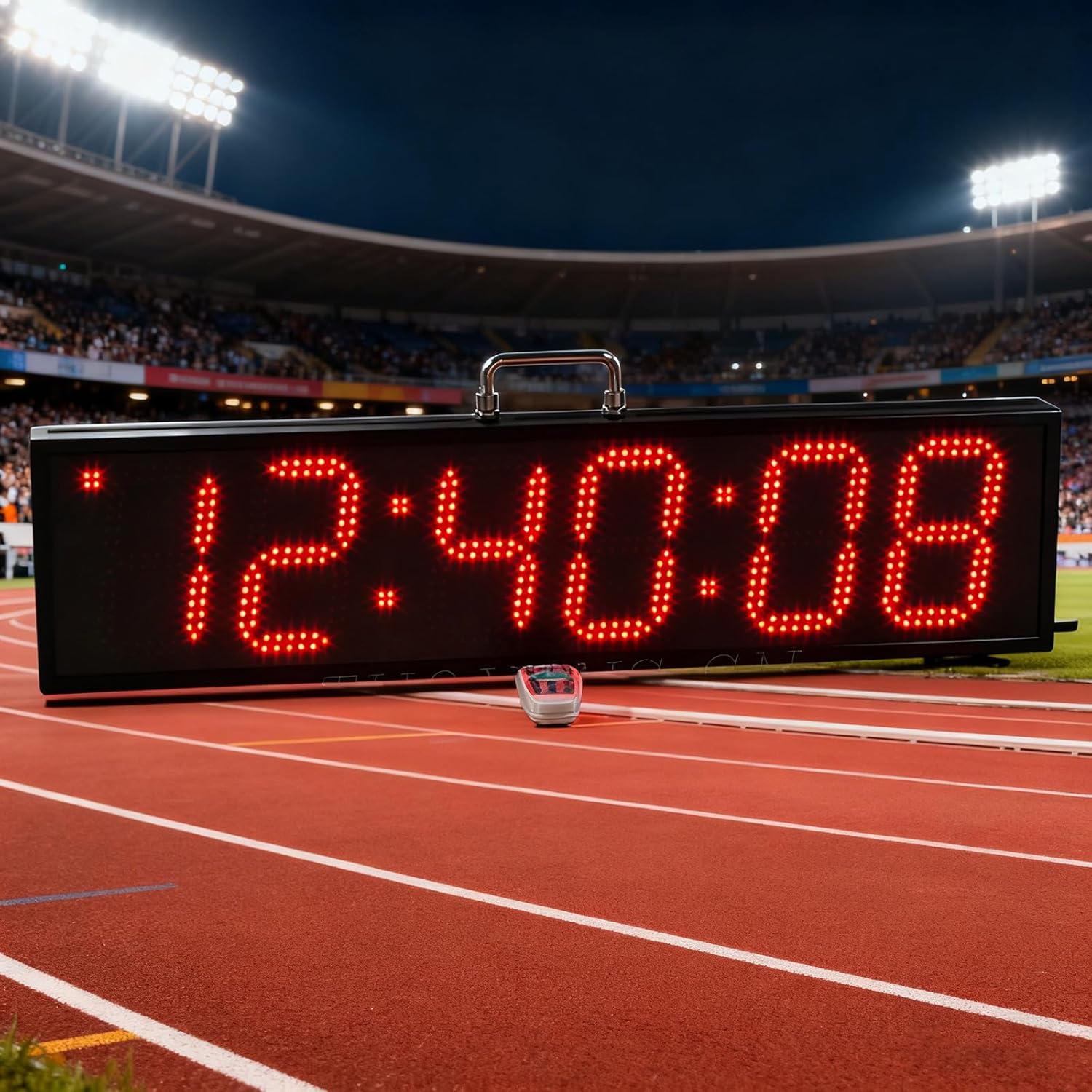 6 Digits LED Countdown/up Clock, 6’’ Digital Numbers Outdoor Waterproof Timing Clock, 12/24 Hours Switchable, 3 Brightness Levels Adjustable, for Schools/Sports