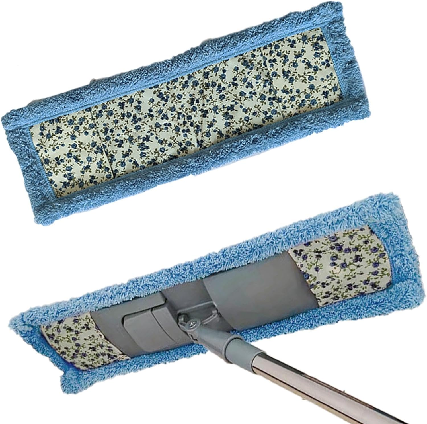 Cleaning Mop Angle Adjustable Long Handle | Dry Mop for Hardwood Floors for Home Apartment Kitchen Bedroom Living Room Commercial Ceiling Window Wall Tile