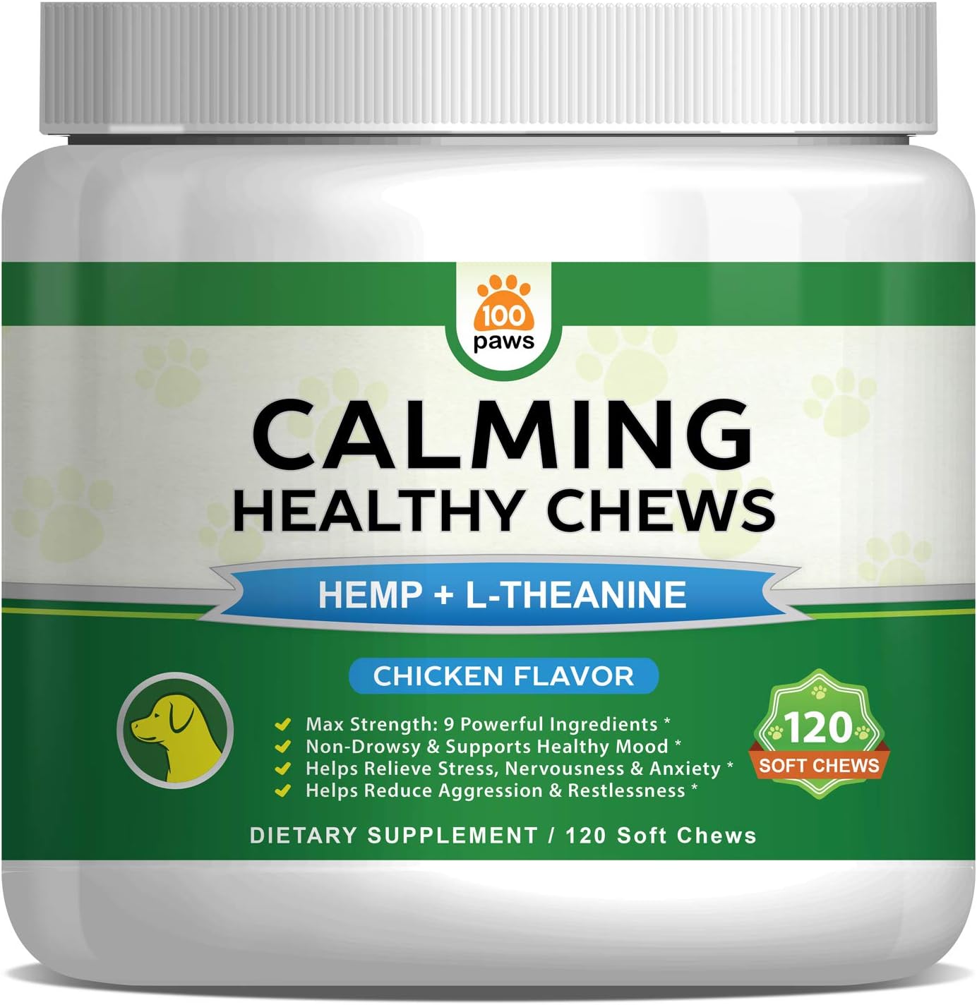 Calming Treats for Dogs - Hemp Oil Infused Soft Chews for Dog Anxiety & Stress Relief - Natural Pet Calm Bites w/Melatonin & L-Theanine…