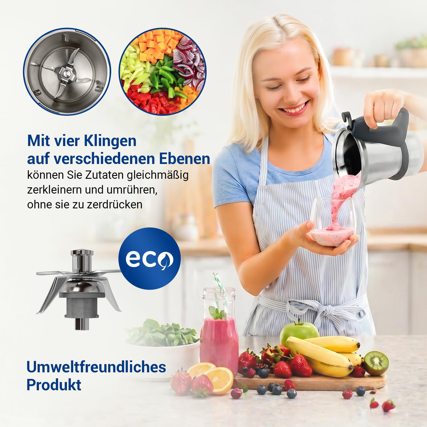 VIOKS Cuchillo Repuesto para Thermоmix Vоrwerk Cuchillo mezclador TM 21 - Accesorio de acero inoxidable para TM21 Robot de cocina