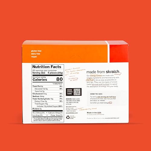 Miniatura 11 de Skratch Labs Energy Chews | Gomitas para correr, ciclismo y rendimiento deportivo | Alternativa de gel | Uva (paquete de 10) | Sin gluten, vegano