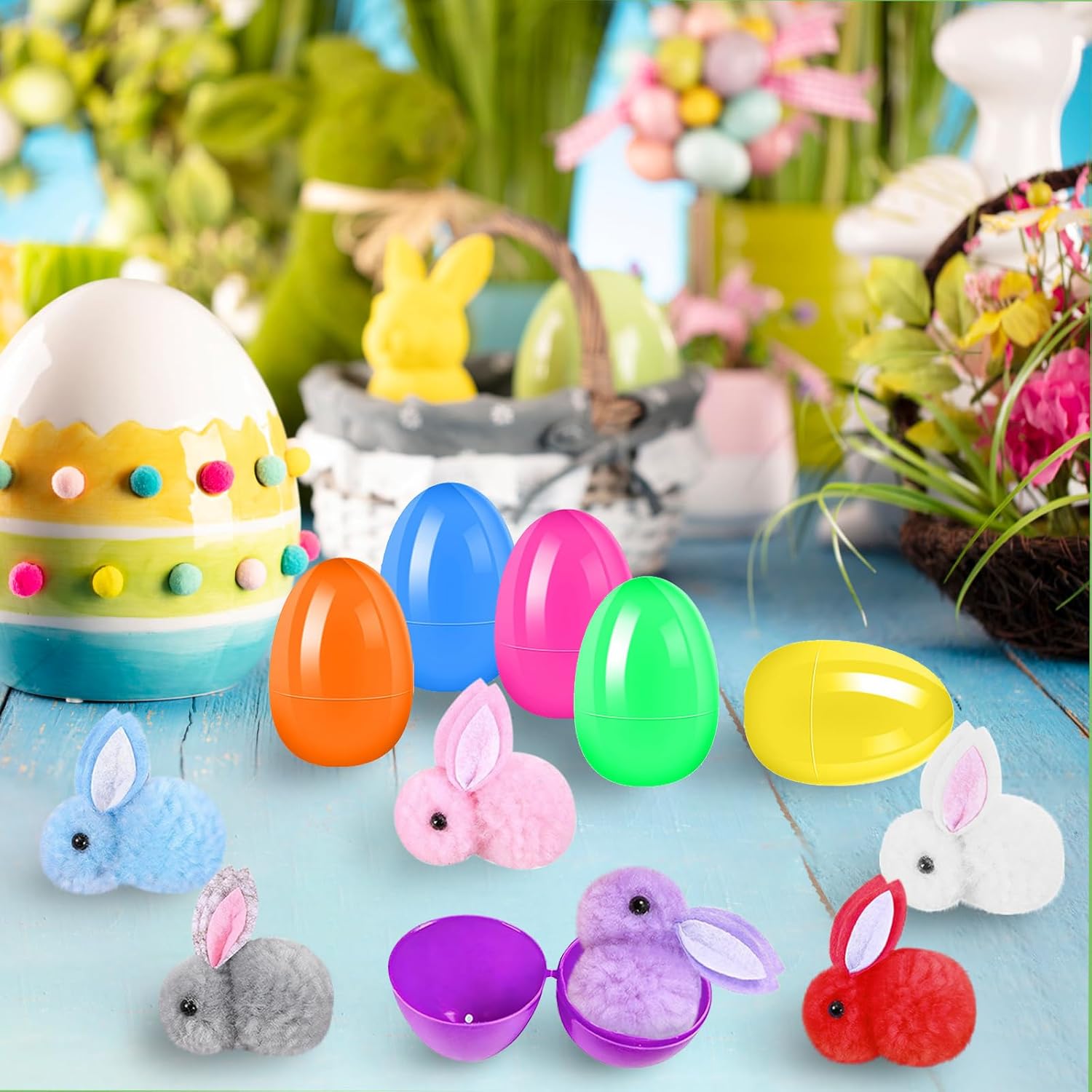 30 Pack PreFilled Easter Eggs with Easter Bunny, 2026 Easter Decorations