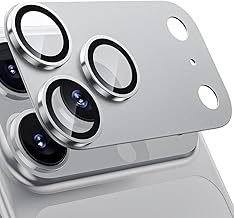 SAHARA - Ultra-Strong Camera Lens Protector for iPhone 17 Pro (2-Pack), Strong Titanium, HD Clear, Anti-Fingerprint, Easy Install, Silver, (ZD00186)