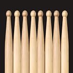 GMP 5B Maple Wood Tip Drumsticks,12-Pair Pack | Bulk Drumsticks for Drummers, Musicians, Performers, Professionals, Students, Teachers, and Classrooms
