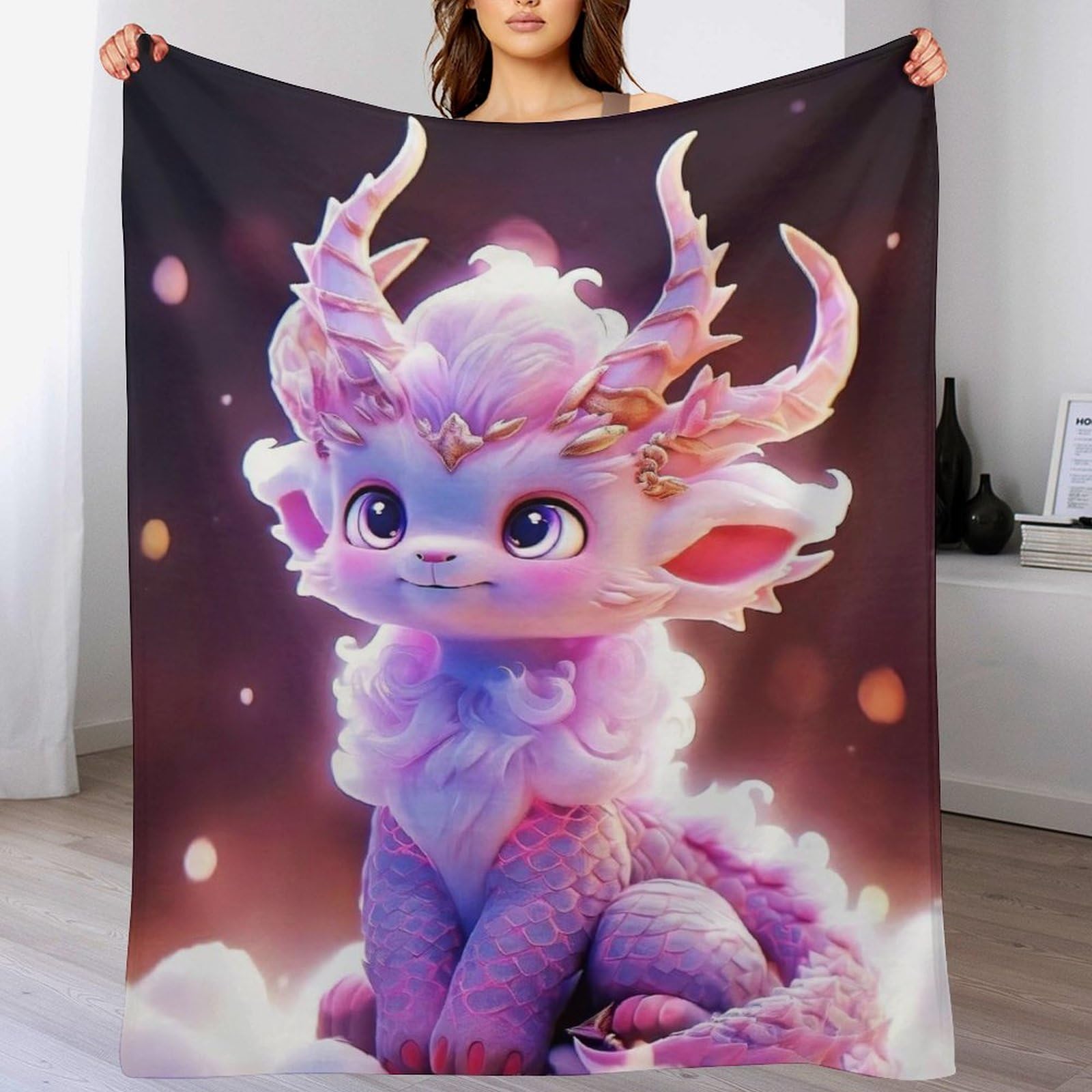 Couverture dragon flanelle pour vos soirées cocooning canapé