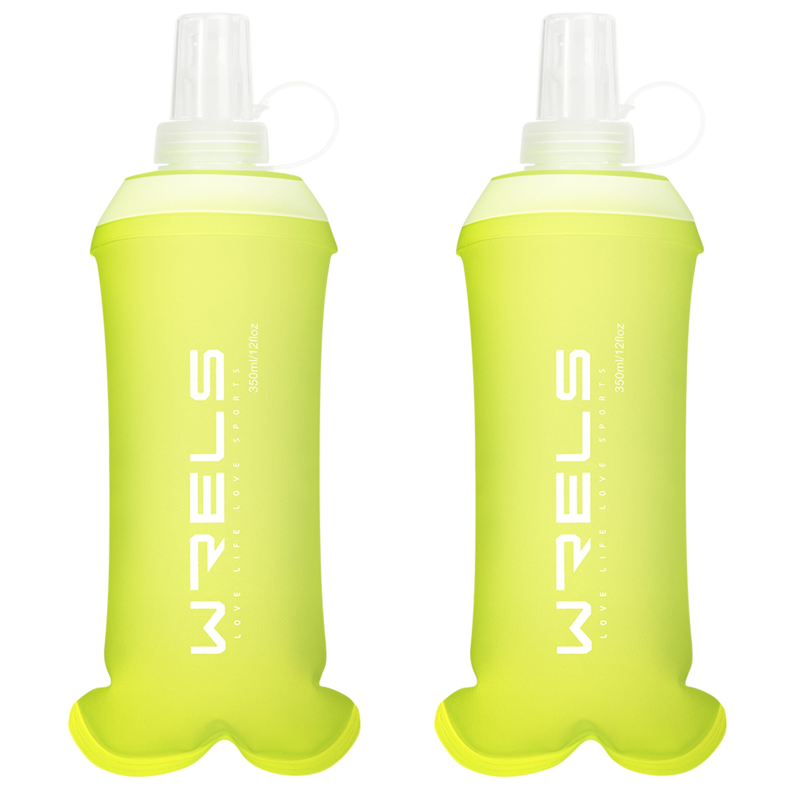 WRELS Running Water Bottle,250ml/350ml/500ml TPU Soft Flask,Collapsible Water Bottles for Hydration Vests and Running Belts Backpack, Soft Water Bottles For Hiking Cycling Climbing