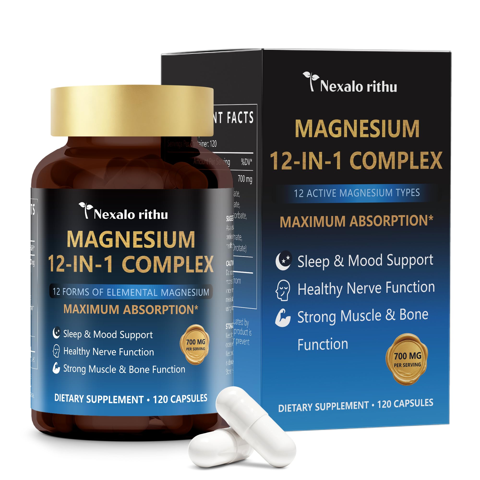Amazon.com: Magnesium 12 in 1 Complex 700mg – High Absorption 12