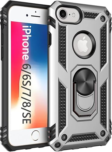 Korecase Compatible con Funda para iPhone 8Funda para iPhone 6Funda para iPhone 7, Protección Extrema Armadura Militar de Doble Capa Resistente a