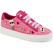 Karl Lagerfeld Womens Cate Pins Tweed Lace Up Sneaker Shoes