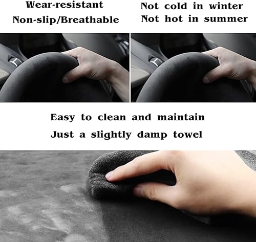 Miniatura 5 de Steering Wheel Covers for Nissan X-Trail Qashqai Rogue Sport Kicks Micra Leaf 2017-2019, Custom Car Steering Wheel Braid Cover