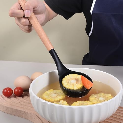 Miniatura 5 de Juego de utensilios de cocina, 34 piezas, juego de utensilios de cocina de silicona para utensilios de cocina antiadherentes, juego de espátulas de