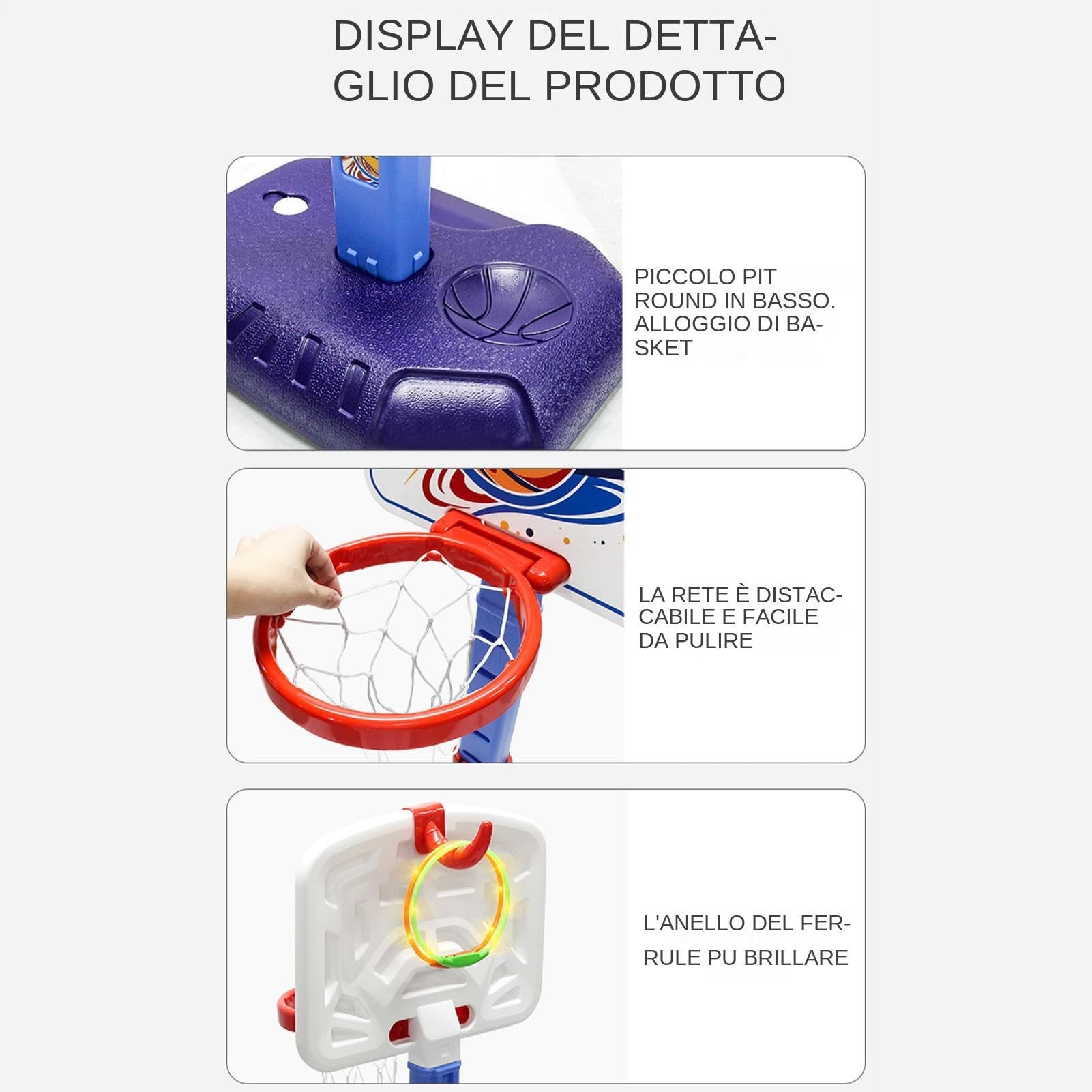 Ceso de baloncesto para niños de interior, juego de aros de baloncesto | 4 en 1 Kids Baseball Tee Stand Ajustable,Ball Baseball Juguete Deportivo Exterior Interior para 1-8 años, Niños, Jóvenes, Set d