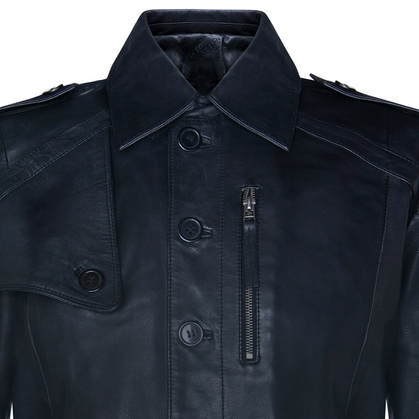 Gabardina Larga Clásica para Hombre de Cuero Auténtico Crombie