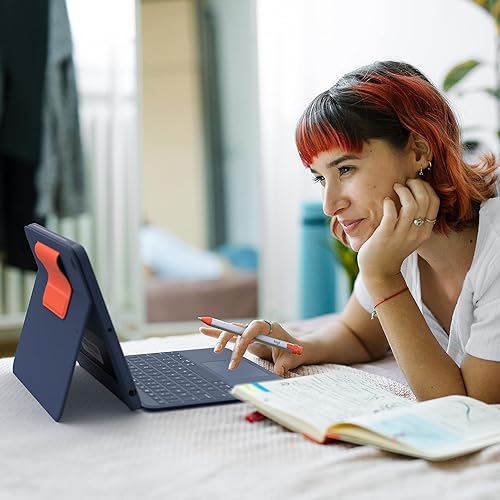 Miniatura 12 de Logitech Rugged Combo 3 Touch iPad Funda de teclado con trackpad y conector inteligente para iPad (7, 8 y 9 generación) para educación - Azul clásico