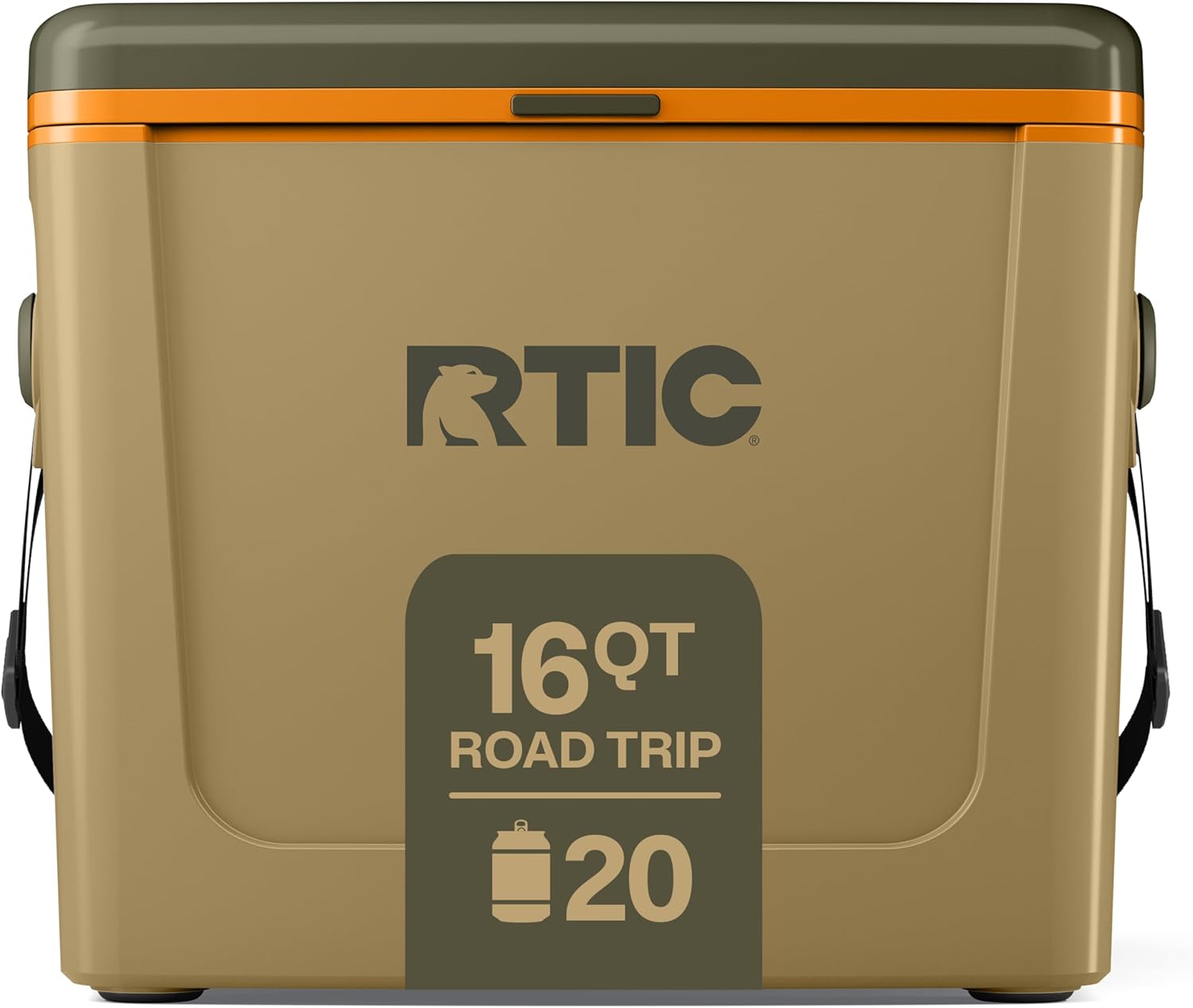 RTIC 16 Qt Road Trip Cooler, Hard Insulated Portable with Strap and Handle for Outdoor, Beach, Picnic, Camping, Sports, Travel