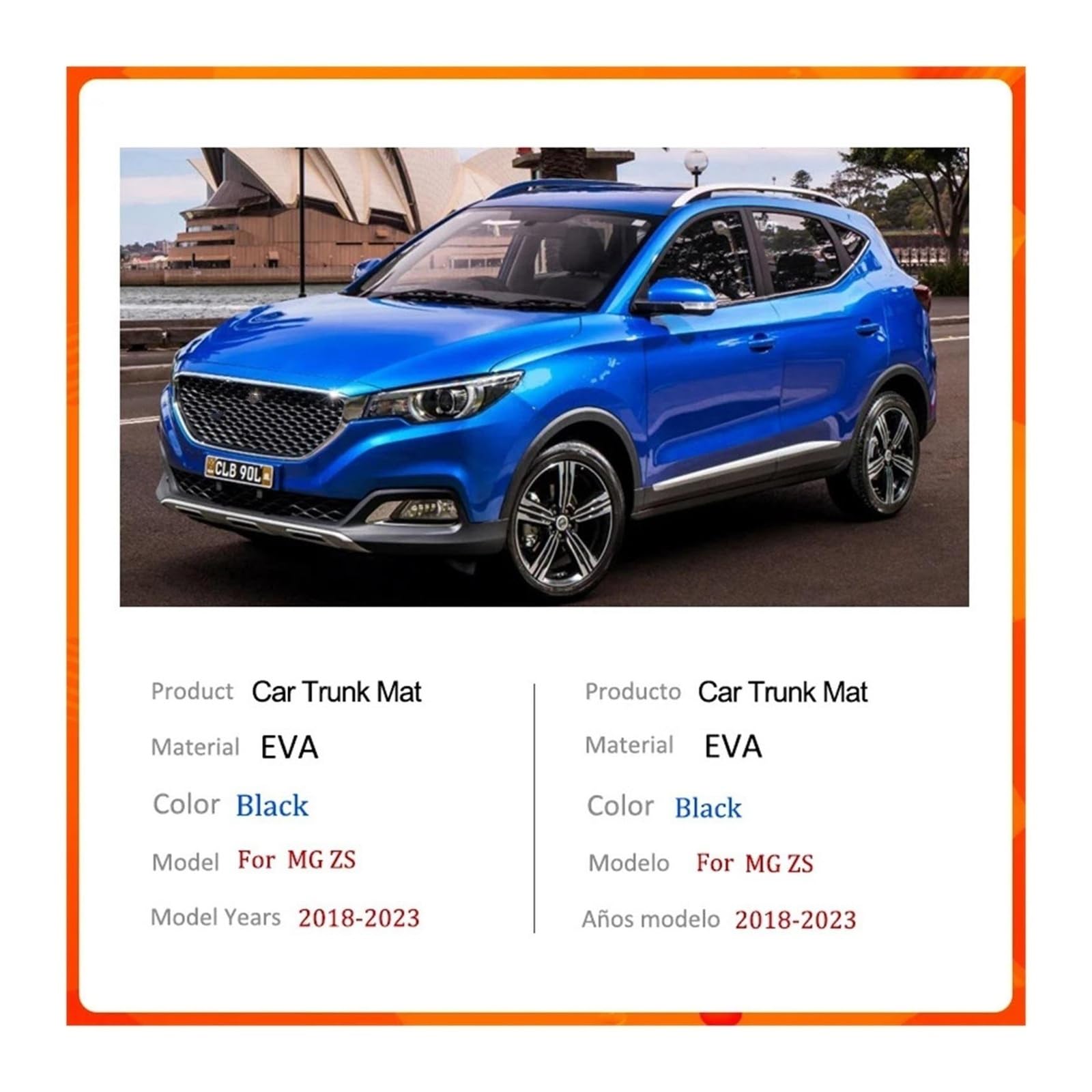 Pasuje do MG ZS EV MGZS ZX ZST 2018-2023 2022 2021 | Maty do bagażnika samochodu. Akcesoria Ochronna podkładka do przechowywania w bagażniku