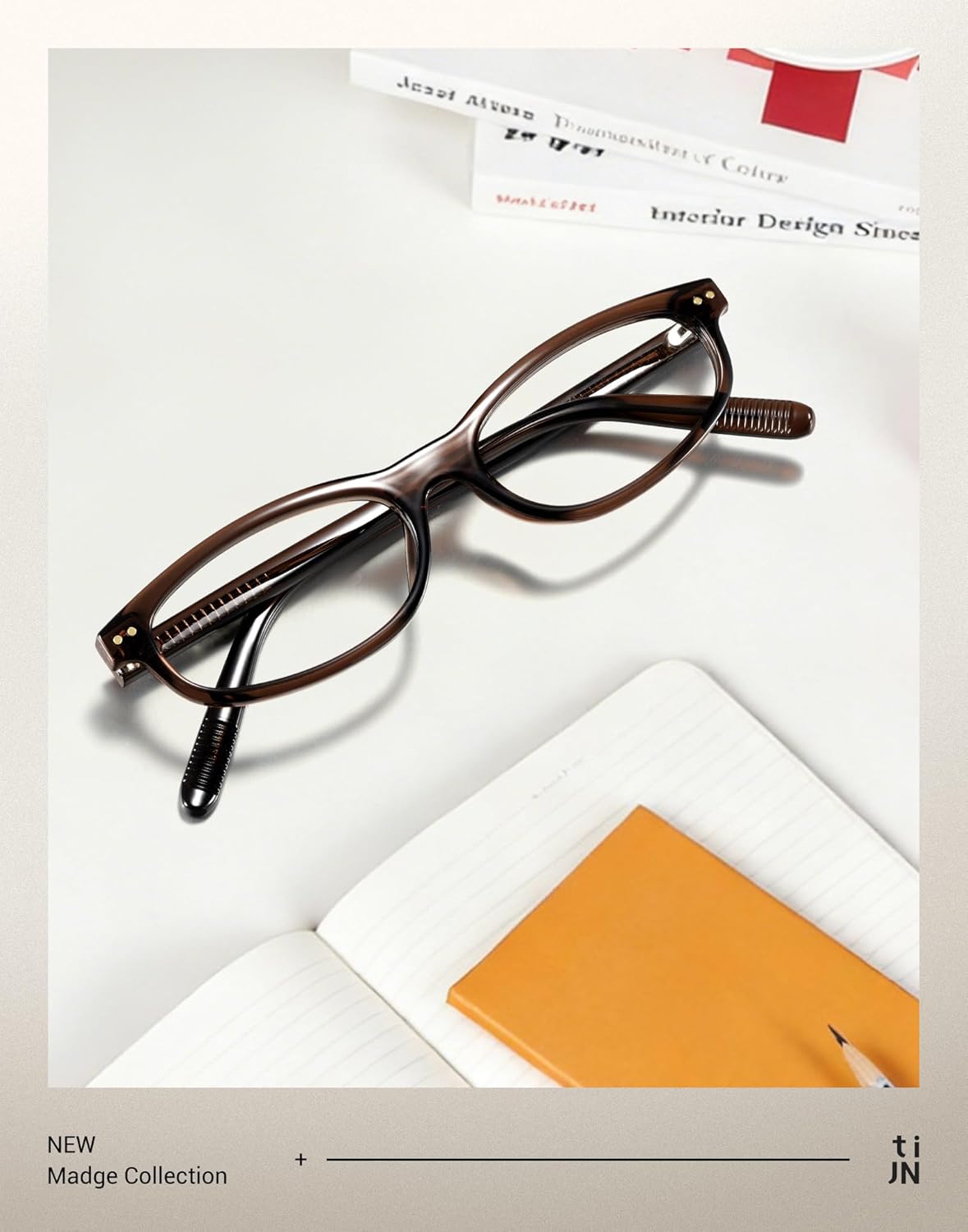 TIJN Magnus Blue Light Blocking Glasses for Women Men,Square Cat Eye Frame Bluelight Glasses for Gaming/Computer/Screen - Image 6