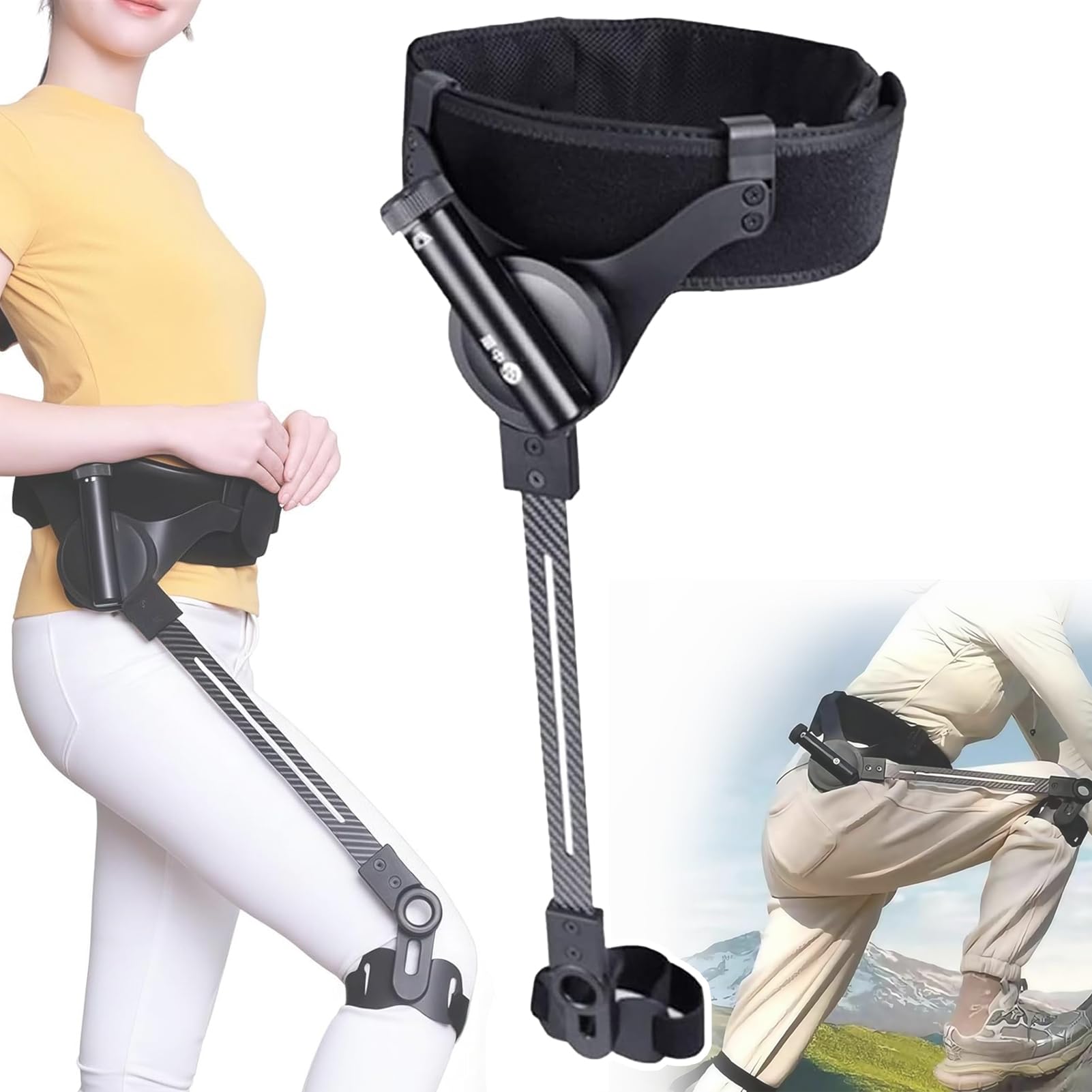 Device Bionic Exoskeleton Legs For Walking Assistance Mobility Aid, Adjustable Strength Support For Hiking And Climbing Stairs, Ideal Lower Limb Rehab Device Elderly And Disabled Adults (Right Leg, M)